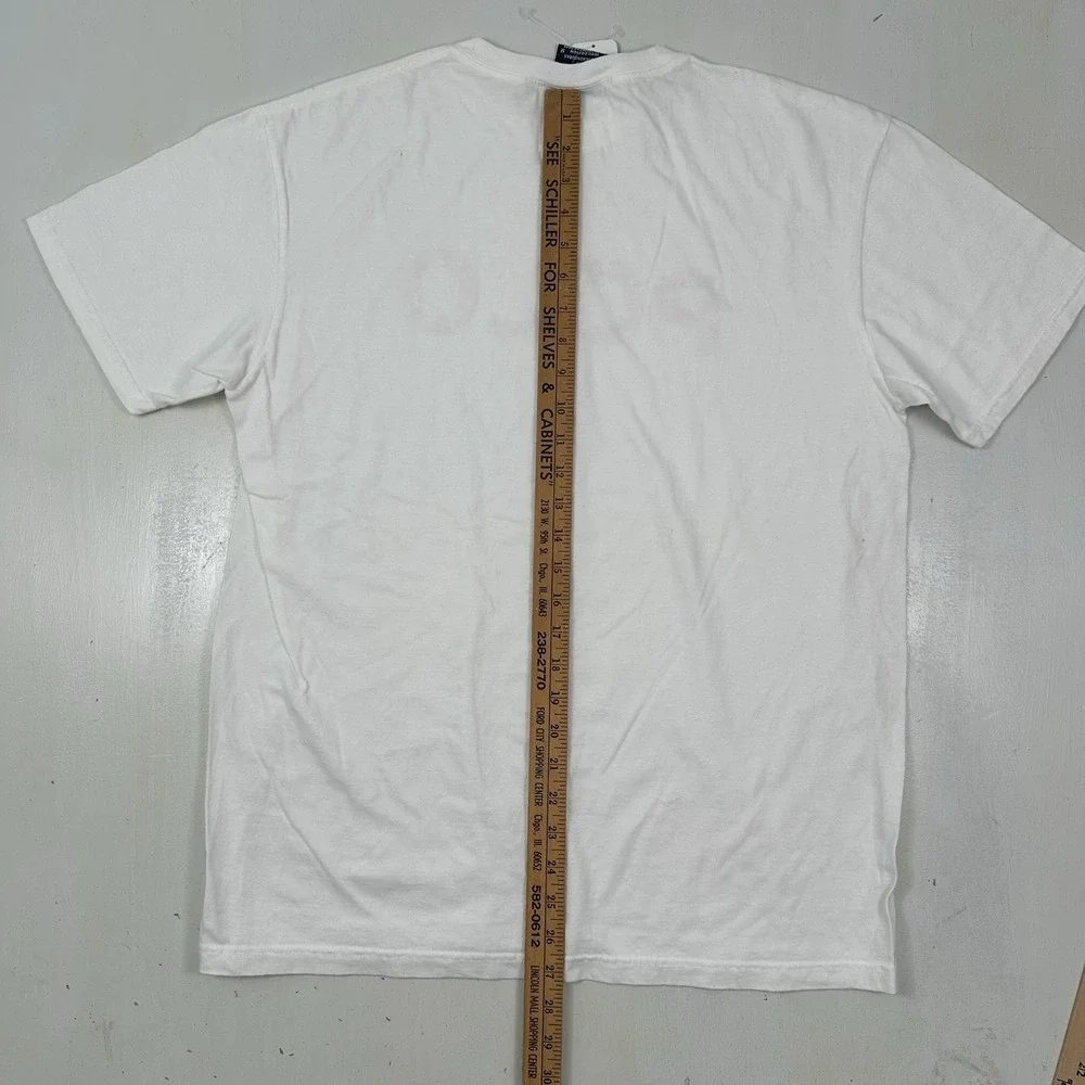 NEW VTG Polo‎ Sport Ralph Lauren Spell Out T Shirt Men Medium White Logo 90s Y2K